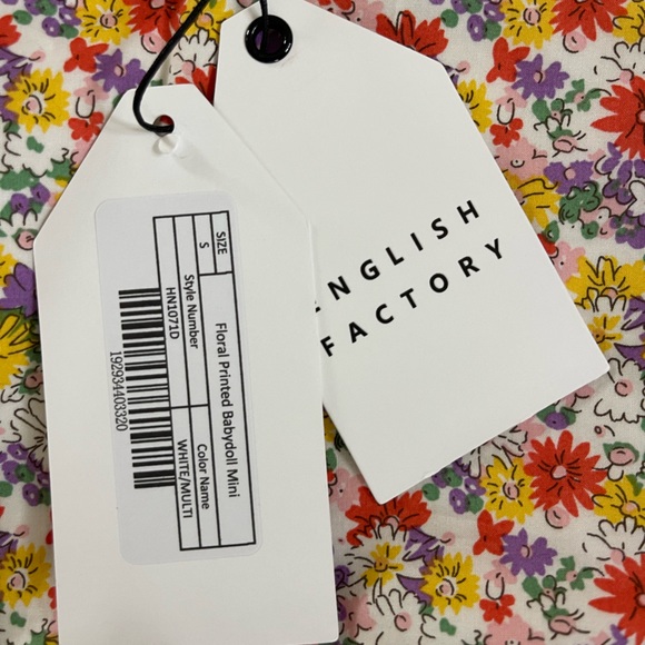 English Factory Floral Printed Babydoll Mini - Picture 6 of 6